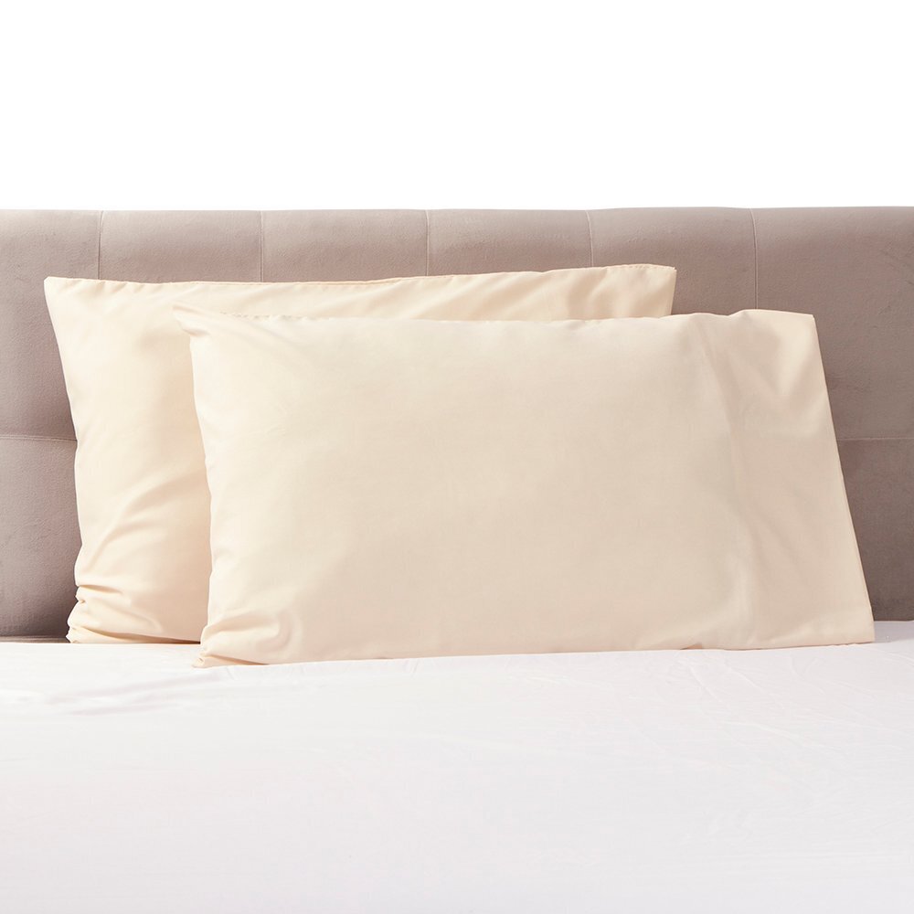 Tottus Pack x2 fundas de almohada solida beige oferta