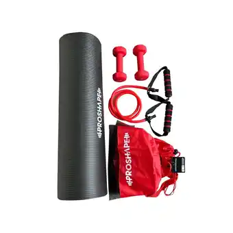 Tottus Set fitness mat 2 pesas 1kg cuerda elastica oferta
