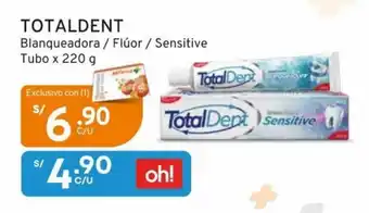 Mifarma TOTALDENT Blanqueadora / Fluor / Sensitive Tubo x 220g oferta