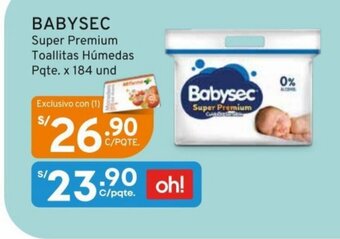 Mifarma BABYSEC Super Premium Toallitas Humedas Pqte x 184 und oferta