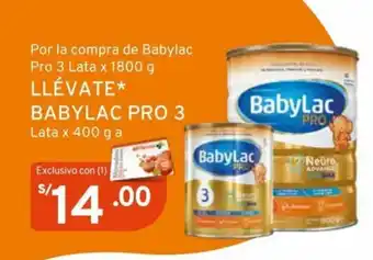 Mifarma Por la compra de Babylac Pro 3 Lata x 1800 g oferta