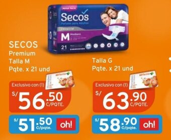 Mifarma SECOS Premium Talla M Pqte x 21 und oferta