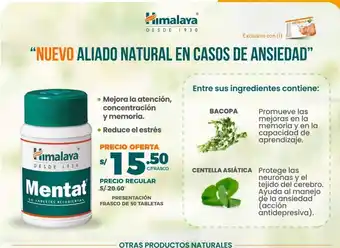 Mifarma Himalaya Desde 1930 Mentat 50 Tabletas oferta