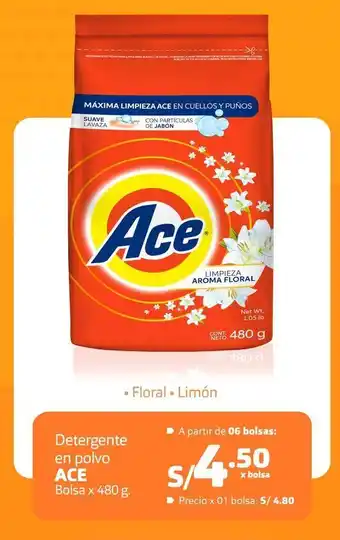 Makro Detergente en polvo ace 480g oferta