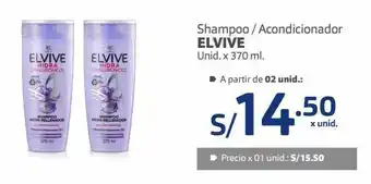 Makro Shampoo / acondicionador elvive unid. x 370 ml. oferta