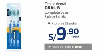 Makro Cepillo dental oral-b complete base pack de 3 unids. oferta