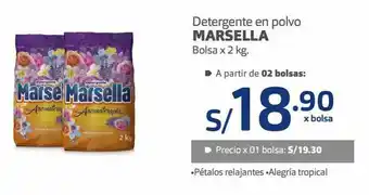 Makro Detergente en polvo marsella bolsa x 2 kg. oferta