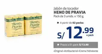 Makro Jabón de tocador heno de pravia pack de 3 unids. x 150 g. oferta