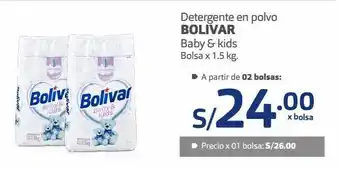 Makro Detergente en polvo bolivar baby & kids bolsa x 1.5 kg. oferta