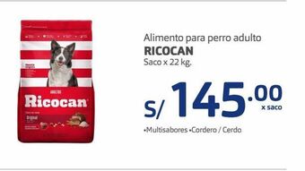 Makro Alimento para perro adulto ricocan saco x 22 kg oferta
