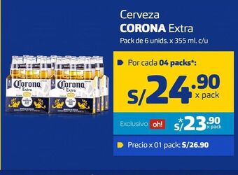 Makro Cerveza corona extra 6un 355ml oferta