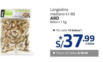 Makro Langostino mediano 41-60 aro bolsa x 1 kg oferta