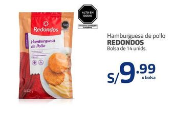 Makro Hamburguesa de pollo redondos bolsa de 14 unids oferta