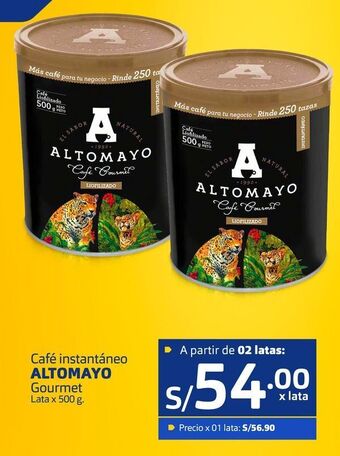 Makro Café instantáneo altomayo gourmet lata x 500 g. oferta