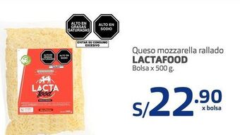 Makro Queso mozzarella rallado lactafood bolsa x 500 g. oferta