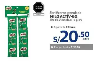 Makro Fortificante granulado milo activ-go tira de 24 unids. x 18 g. c/u oferta