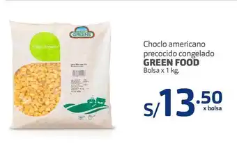 Choclo americano precocido congelado green food bolsa x 1 kg.
