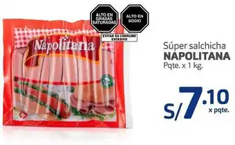 Makro Súper salchicha napolitana pqte. x 1 kg oferta