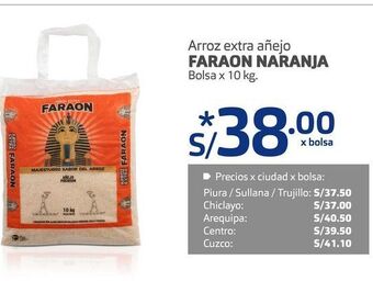 Makro Arroz extra añejo faraon naranja bolsa x 10 kg. oferta