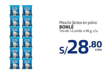 Makro Mezcla láctea en polvo bonlé tira de 12 unids. x 96 g. c/u oferta