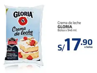 Makro Crema de leche gloria bolsa x 946 m oferta