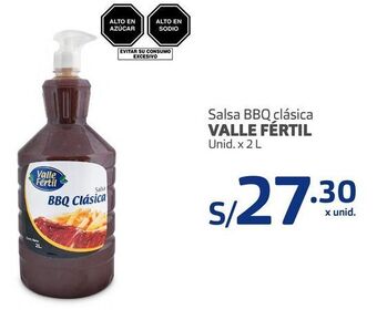 Makro Salsa bbq clásica valle fértil unid. x 2 l oferta