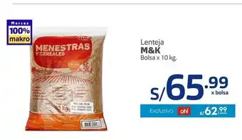 Makro Lenteja m&k bolsa x 10 kg. oferta