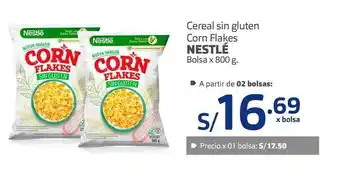 Makro Cereal sin gluten corn flakes nestlé bolsa x 800 g. oferta