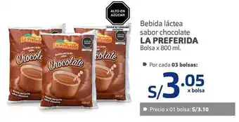 Makro Bebida láctea sabor chocolate la preferida bolsa x 800 ml oferta