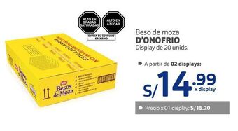 Makro Beso de moza d’onofrio display de 20 unids oferta