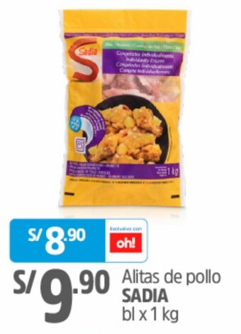 Plaza Vea Alitas de Pollo Sadia 1kg oferta