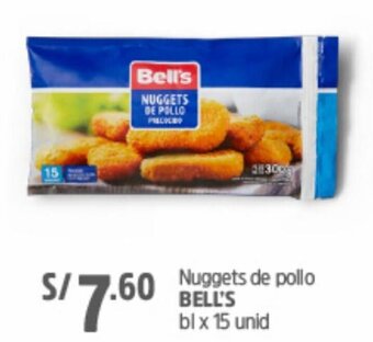 Plaza Vea Nuggets de Pollo Bell's 15 unid oferta