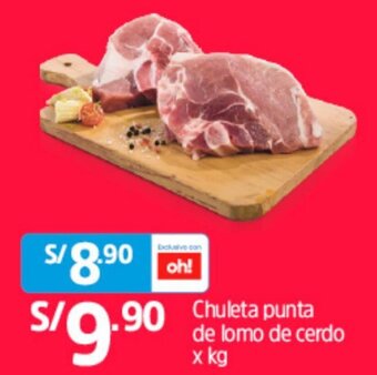 Plaza Vea Chuleta Punta de Lomo de Cerdo oferta