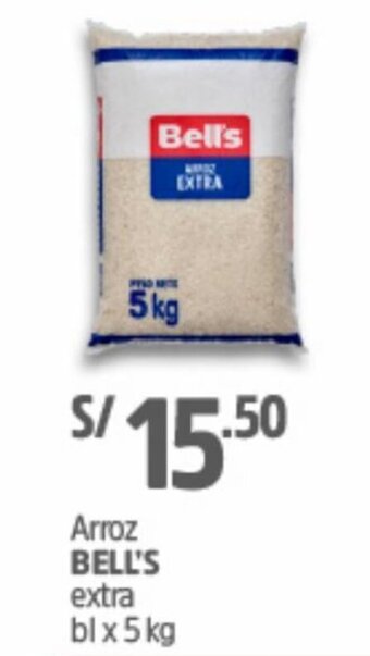 Plaza Vea Bell's Arroz Extra 5kg oferta