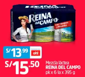 Plaza Vea Reina del Campo Mezcla Láctea 6 x 395g oferta