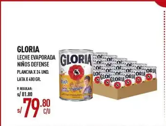 Vega GLORIA Leche Evaporada Niños Defense oferta