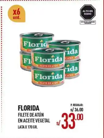 Vega FLORIDA FILETE de Atun En Aceite Vegetal oferta