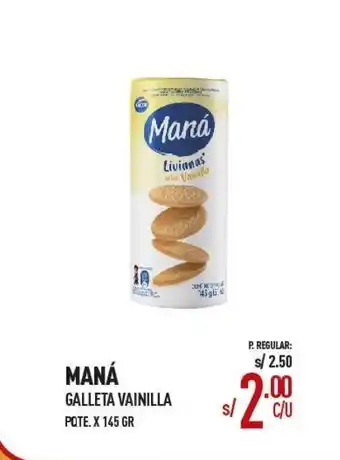 Vega MANA Galleta Vainilla PQTE x 145 gr oferta