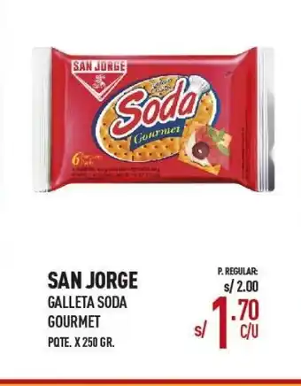 Vega SAN JORGE Galleta Soda Gourmet pqte x 250gr oferta
