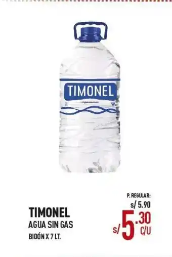 Vega TIMONEL Agua Sin Gas Bidon x 7 lt oferta
