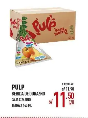 Vega PULP Bebida de Durazno Caja x 24 und oferta