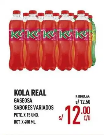 Vega KOLA REAL Gaseosa Sabores Variados Pqte x 15 und oferta