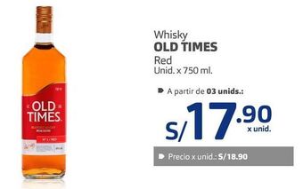 Makro Whisky old times red unid. x 750 ml. oferta