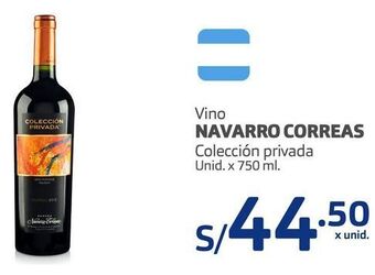 Makro Vino navarro correas colección privada unid. x 750 ml. oferta
