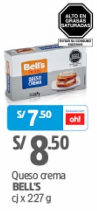 Plaza Vea Queso Crema Bell's 227g oferta