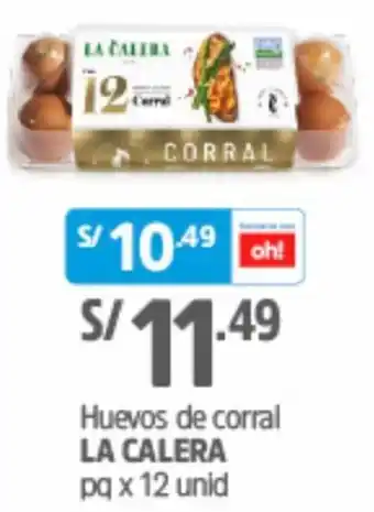 Plaza Vea Huevos de Corral La Calera 12 Unid oferta