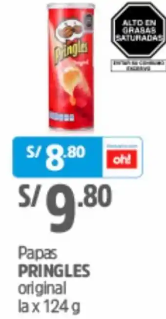 Plaza Vea Papas Pringles Original 124g oferta