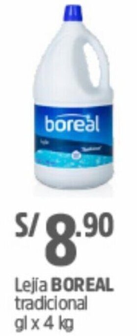 Plaza Vea Lejía Boreal Tradicional 4kg oferta