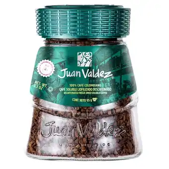 Tottus Café liofil descafeinado juan valdez 95 gr oferta