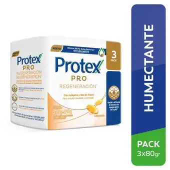 Tottus Jabon protex antbact pro regeneracion 80g x 3und oferta